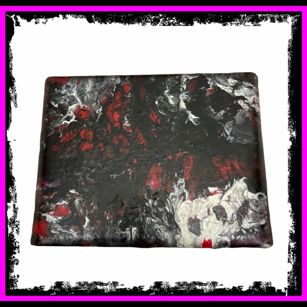 New Artisan Hand Painted By Me Gothic Poured Vintage Cigar Box By Arturo Fuente - Picture 11 of 15
